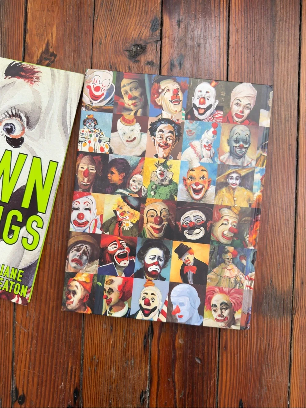 Clown paintings compiled by Diane Keaton w texts by American comedians